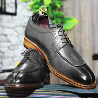 Handmade Men's Purple Shoe, Two Tone Leather Shoe, Split Toe  Oxford Shoes - Thumbnail 8