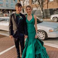 Mermaid Green Long Backless Prom Dresses - Thumbnail 2