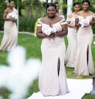 Plus Size Bridesmaid Dresses for Wedding Party Off Shoulder