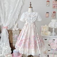 Original design cat sweetheart dress cute jsk strap dress - Thumbnail 2