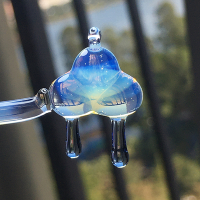 Pretty crystal transparent handmade cloud raindrop jewelry power energy chains necklace pendant