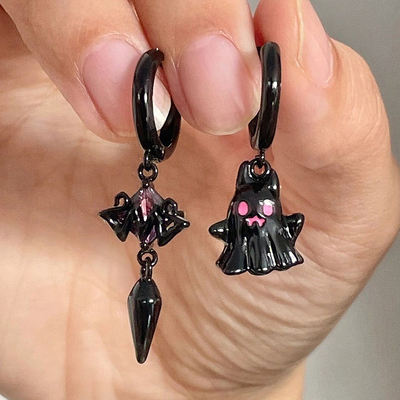 Gothic Ghost Piercing Dangle Earrings