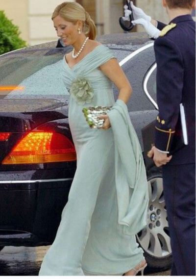 Light Green Sheath Chiffon Mother of Bride and Groom Dress Evening Dress