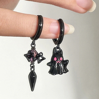 Gothic Ghost Piercing Dangle Earrings - Thumbnail 5