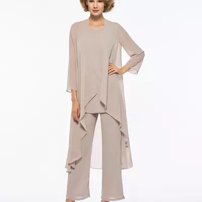 Chiffon mother of bride and groom jumpsuit evening jumpsuit