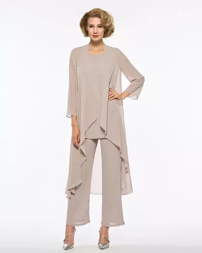 Chiffon Mother of Bride and Groom Jumpsuit Evening Jumpsuit