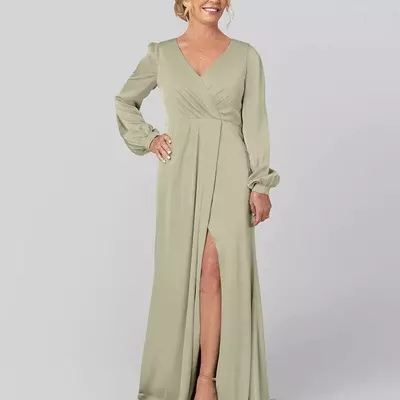 Simple chiffon mother of bride and groom dress evening dress