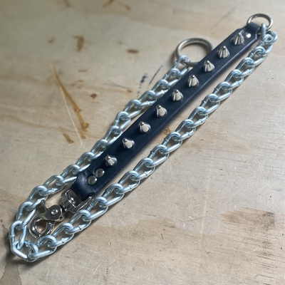 Loop & pull chain leather whip bootstrap 