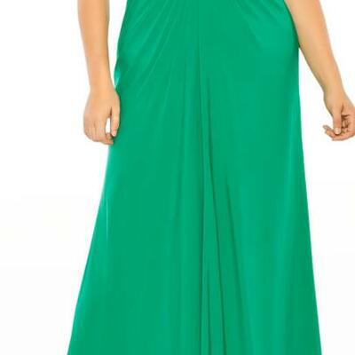 Green plus size chiffon mother of bride and groom dress evening dress
