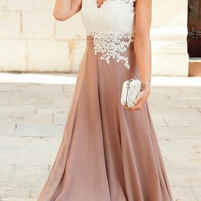 Elegant mother of bride and groom dress chiffon evening dress