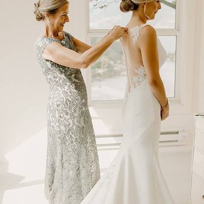 Grey sheath lace mother of bride and groom dress satin evening dress