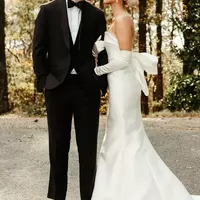 Simple Mermaid Wedding Dress Bridal Dress - Thumbnail 1