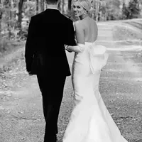 Simple Mermaid Wedding Dress Bridal Dress - Thumbnail 2