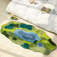 Nordic River Valley Mountain Flower Nature Soft Mat Moss Rugs Carpets Decor - Thumbnail 6