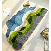 Nordic River Valley Mountain Flower Nature Soft Mat Moss Rugs Carpets Decor - Thumbnail 8