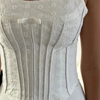 White Flower Corset Top - Thumbnail 1