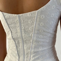 White Flower Corset Top - Thumbnail 2