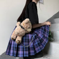 Mystery Dream Black Purple Plaid Pattern Japanese School Student Uniform Seifuku Mini Short Skirt - Thumbnail 7