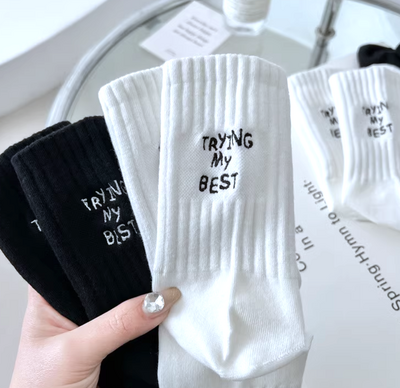 Free Shipping-TRYING MY BEST SOCKS