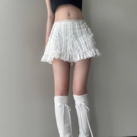 White Fairy Bow Ruffle A-Line Skirt - Thumbnail 4