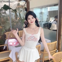 Beige Angel Cupid Bow Print Camisole  - Thumbnail 3