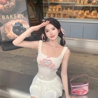 Beige Angel Cupid Bow Print Camisole  - Thumbnail 4