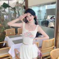 Beige Angel Cupid Bow Print Camisole  - Thumbnail 6