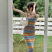 Rainbow Stripe Tassel Tank Top + Maxi Skirt - Thumbnail 8