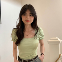 Green Puff Sleeve Square Collar Top - Thumbnail 4