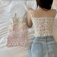 Floral Ruched Backless Crop Top  - Thumbnail 6