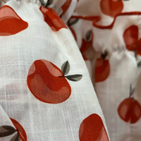 Apple Print Ruffle Mini Dress - Thumbnail 6