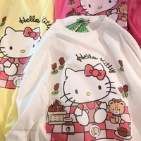 Cat Japanese Anime Print Long Sleeve Shirt  - Thumbnail 2