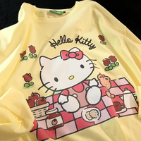 Cat Japanese Anime Print Long Sleeve Shirt  - Thumbnail 6