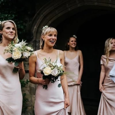 Elegant spaghetti straps long bridesmaid dress