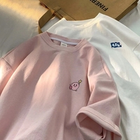 Pink Japanese Anime Print Short Sleeve T-shirt  - Thumbnail 1