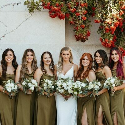 Simple a line spaghetti straps green long bridesmaid dress