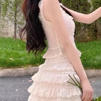 2PCS White Lace Frill Top + Mini Skirt  - Thumbnail 5