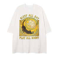 Cat Tarrot Card Print Short Sleeve T-shirt  - Thumbnail 6