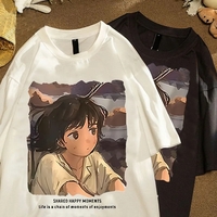 Anime Print Short Sleeve T-shirt  - Thumbnail 2