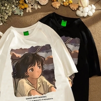 Anime Print Short Sleeve T-shirt  - Thumbnail 3