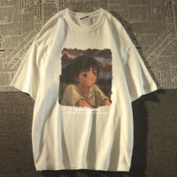 Anime Print Short Sleeve T-shirt  - Thumbnail 7