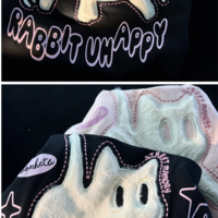 Fluffy Scary Cat Print Short Sleeve T-shirt  - Thumbnail 3