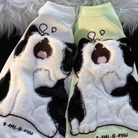 Fluffy Yawning Cat Print Short Sleeve T-shirt  - Thumbnail 3