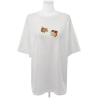 Cat Loaf Print Short Sleeve T-shirt  - Thumbnail 4