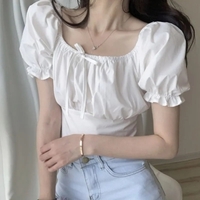 Vintage Bow Square Collar Blouse  - Thumbnail 2