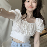 Vintage Bow Square Collar Blouse  - Thumbnail 3