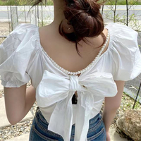 Pink Bow Short Sleeve Blouse  - Thumbnail 6