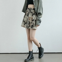 Vintage Cat Print Mini Skirt - Thumbnail 4