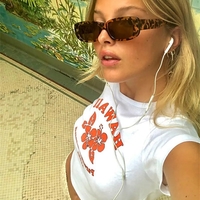 Hawaii Hibiscus Print Short Sleeve T-shirt  - Thumbnail 3