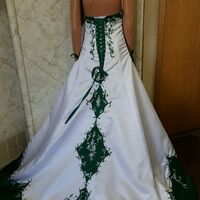 Green Wedding Dress Embroidery Bridal Gowns - Thumbnail 1